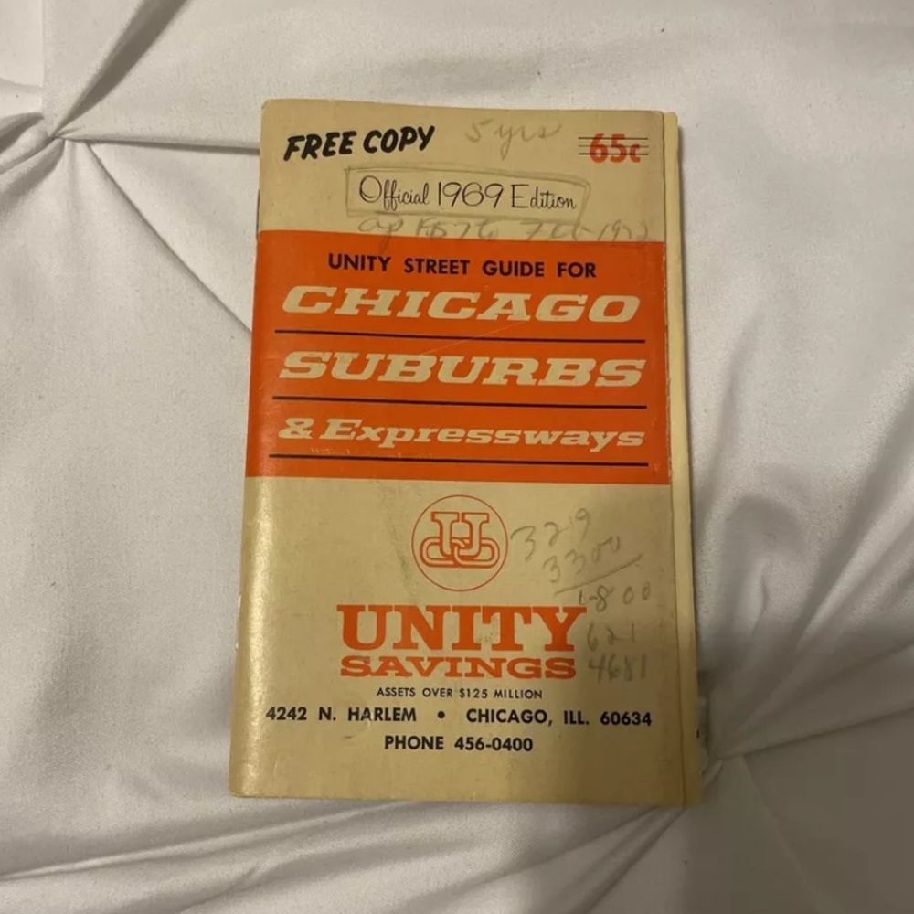 1969 Unity Street Guide for Chicago Suburbs & Expressways
USED